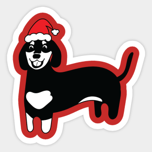 Christmas Dachshund Sticker